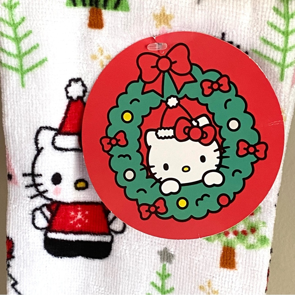 Hello Kitty hand towel or kitchen white with hello Kitty and trees brand new - Picture 2 of 6